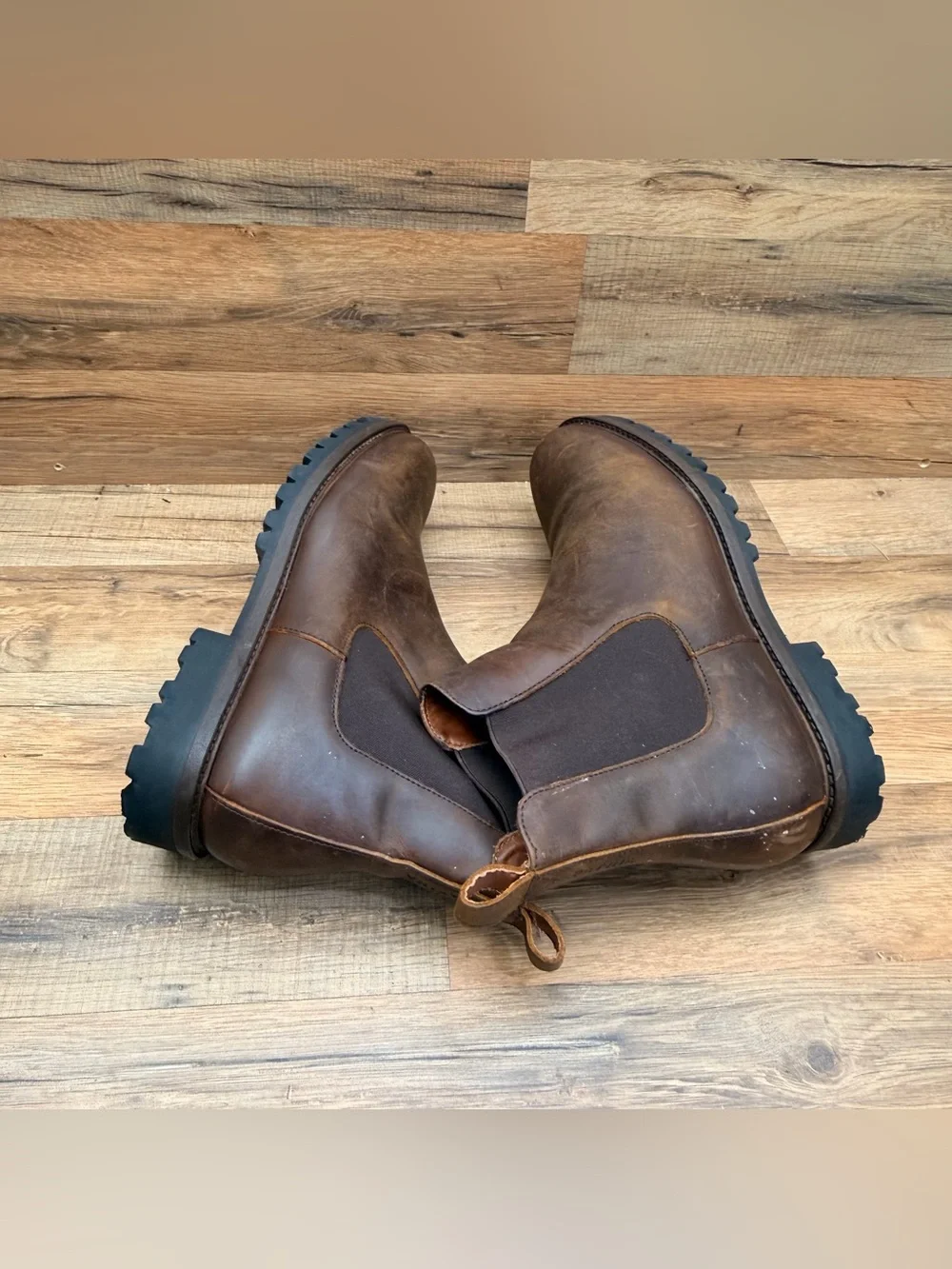Portland Leather Patina Chelsea Men's size 11 Brown Leather Chelsea Boots
